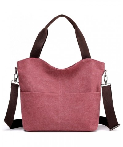 Women's Small Canvas Tote Bag Hobo Handbags Crossbody Travel Satchel (Black) Purple $27.34 Totes