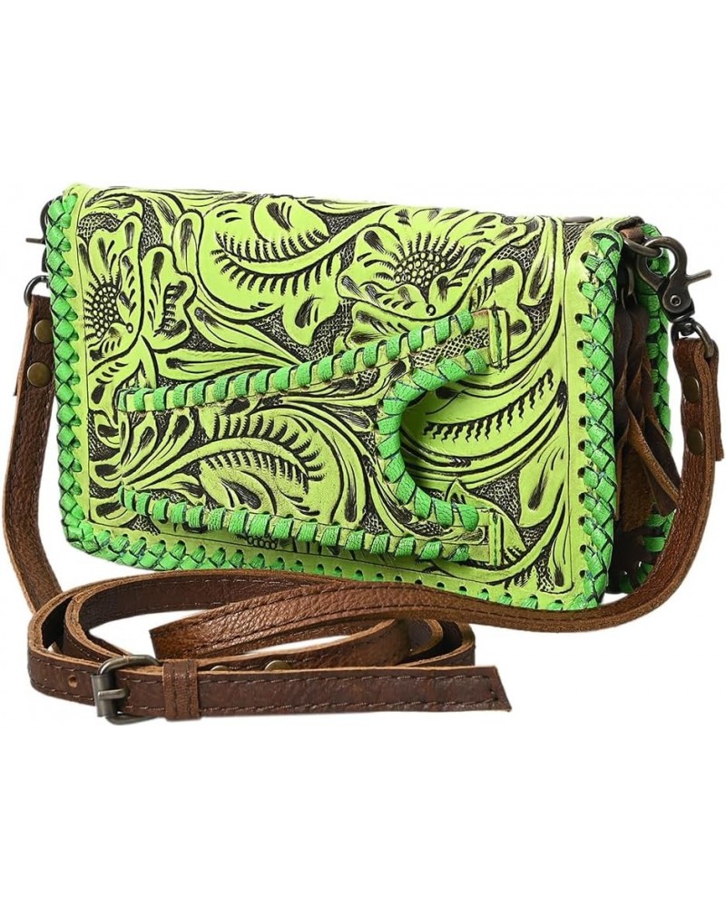 American Darling Clutch Hand Tooled Genuine Leather Women Bag Western Handbag Purse Adbg1228i $60.68 Handbags