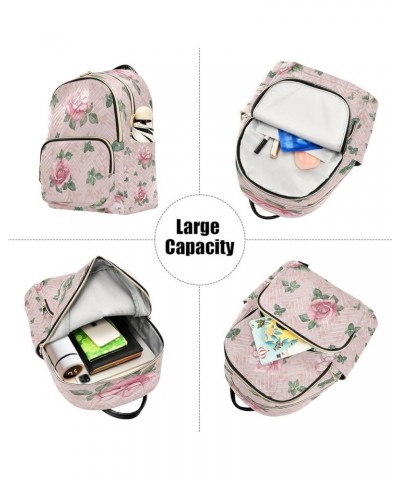 Fashion Backpack Mini Backpack Purse Casual Daily Backpack Floral Roses for Travel for College Work Small $16.32 Backpacks