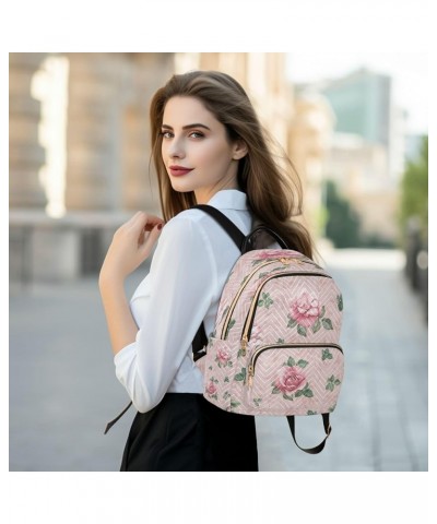 Fashion Backpack Mini Backpack Purse Casual Daily Backpack Floral Roses for Travel for College Work Small $16.32 Backpacks