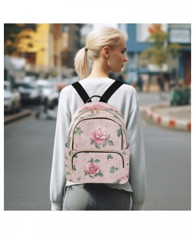 Fashion Backpack Mini Backpack Purse Casual Daily Backpack Floral Roses for Travel for College Work Small $16.32 Backpacks