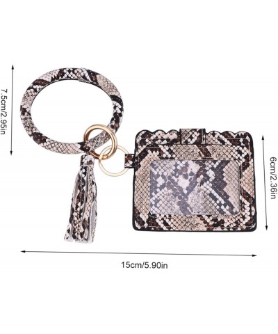 Pu Leather Wallet Fringe Purses for Women Leather Purses Key Bracelet for Women Ladies Tote Handbags Handbag for Women Leopar...