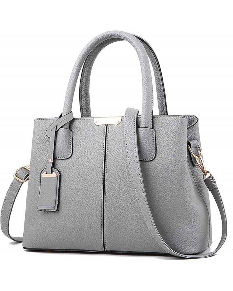 1pc Stylish Handbag for Women Roomy Practical Womens Handbags Ladies Purse Satchel Shoulder Bags Tote Leather Bag Grey One Si...