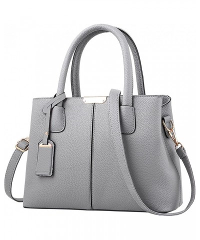 1pc Stylish Handbag for Women Roomy Practical Womens Handbags Ladies Purse Satchel Shoulder Bags Tote Leather Bag Grey One Si...