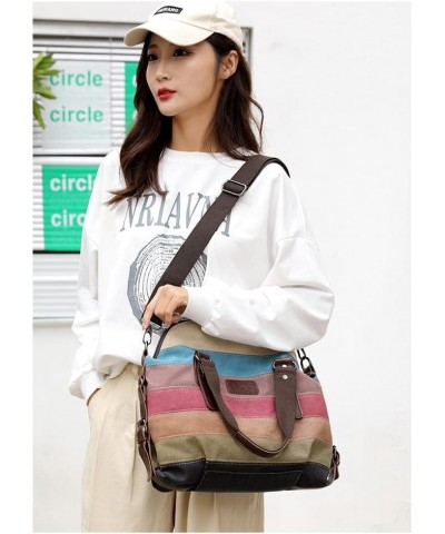 Canvas Hobo Bag Women's Shoulder Handbag Large Size Retro Casual Tote Bag Purse Shopping Travel Bag Grey $16.40 Totes