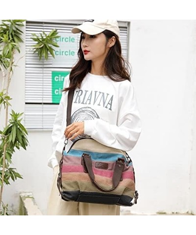 Canvas Hobo Bag Women's Shoulder Handbag Large Size Retro Casual Tote Bag Purse Shopping Travel Bag Grey $16.40 Totes