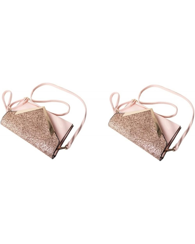 2 Pcs Evening Clutch Purses for Women Handbags for Women Shoulder Bags Hand Purse for Women Clutch Pinkx2pcs $39.64 Evening Bags