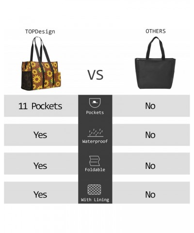 Tote Bag for women with Zip-Top,Waterproof Multifunctional Utility Tote with Pockets for Working Women, Nurses, Nursing Stude...