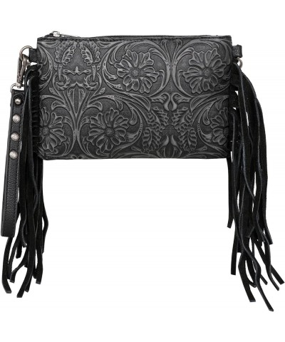 Western Purse for Women Crossbody Bag Wristlet Clutch Purse Z1 Black $19.68 Shoulder Bags