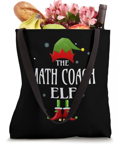 Math Coach Elf Funny Xmas Groupe Matching Pajama Christmas Tote Bag $13.34 Totes