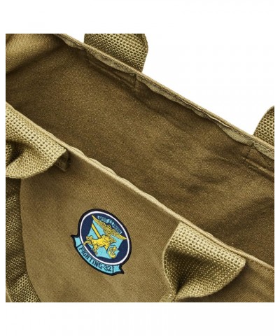 F Style Canvas Tote, Navy 32nd Combat Attack Squadron Crest Embroidery, Green $6.32 Totes