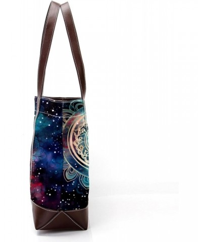 Large Tote Bags for Women, Handbag with Zipper Shoulder Bag, floral abstract $24.44 Totes