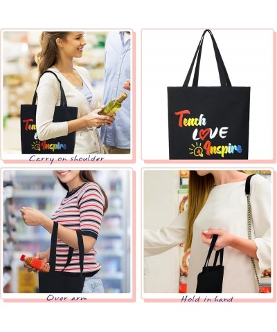 4 Pcs Teacher Appreciation Gift Teacher Canvas Tote Bag (Basic Style) Adorable Style $11.20 Totes