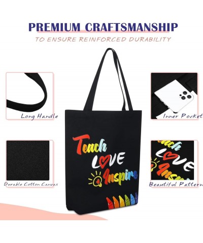 4 Pcs Teacher Appreciation Gift Teacher Canvas Tote Bag (Basic Style) Adorable Style $11.20 Totes