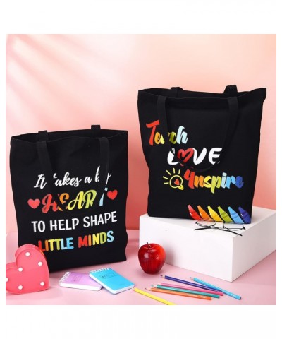 4 Pcs Teacher Appreciation Gift Teacher Canvas Tote Bag (Basic Style) Adorable Style $11.20 Totes