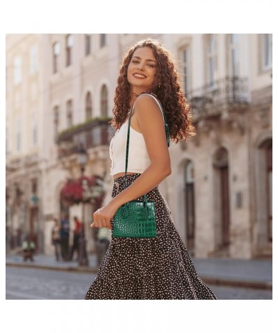 handbags for women，mini purses for women，cute small purse,small crossbody bags for women trendy Green Croc $17.48 Crossbody Bags