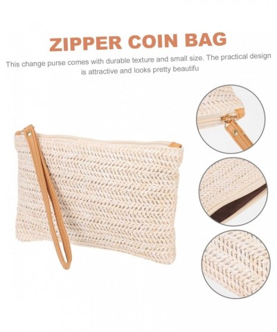 Straw Bag Ladies Wallet Small Coin Purse Summer Purses Multifunctional Storage Bag Wallet for Women Sundries Bag Purses Woven...