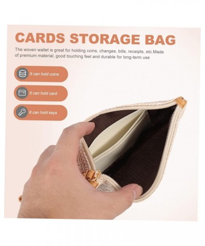 Straw Bag Ladies Wallet Small Coin Purse Summer Purses Multifunctional Storage Bag Wallet for Women Sundries Bag Purses Woven...