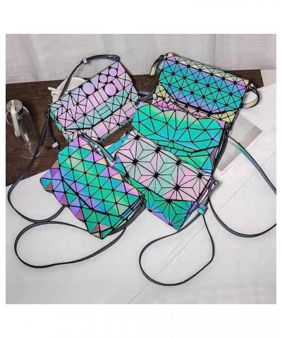 Geometric Luminous Tote Bag Holographich Purses and Handbags Flash Reflactive Crossbody Bag for Women Diagonal Package-2 $12....