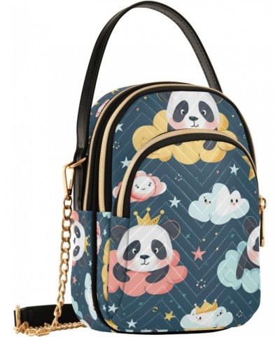 Crossbody Bag for Women, Small Pandas Clouds Stars Phone Purse Detachable Chain Bag Shoulder Handbag Wallet $10.08 Crossbody ...