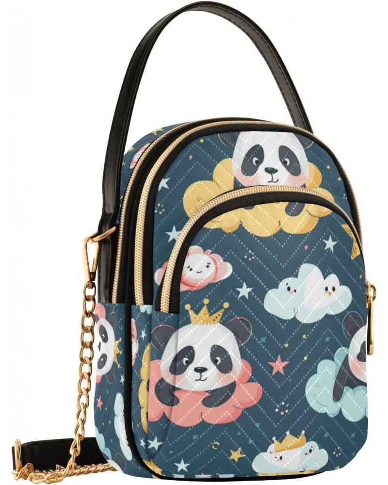 Crossbody Bag for Women, Small Pandas Clouds Stars Phone Purse Detachable Chain Bag Shoulder Handbag Wallet $10.08 Crossbody ...