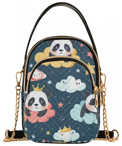 Crossbody Bag for Women, Small Pandas Clouds Stars Phone Purse Detachable Chain Bag Shoulder Handbag Wallet $10.08 Crossbody ...