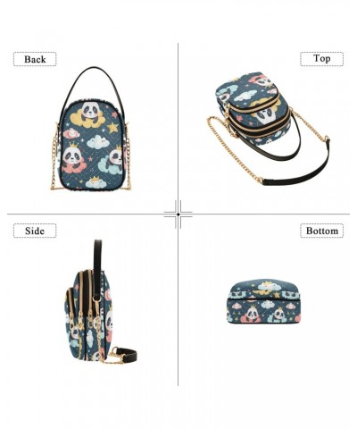 Crossbody Bag for Women, Small Pandas Clouds Stars Phone Purse Detachable Chain Bag Shoulder Handbag Wallet $10.08 Crossbody ...