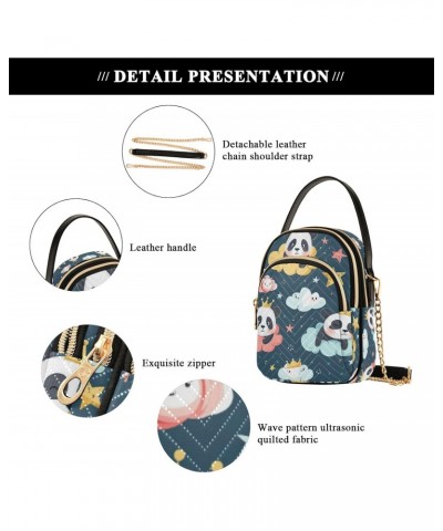 Crossbody Bag for Women, Small Pandas Clouds Stars Phone Purse Detachable Chain Bag Shoulder Handbag Wallet $10.08 Crossbody ...