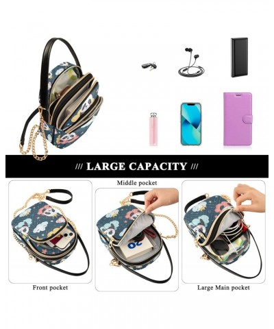 Crossbody Bag for Women, Small Pandas Clouds Stars Phone Purse Detachable Chain Bag Shoulder Handbag Wallet $10.08 Crossbody ...