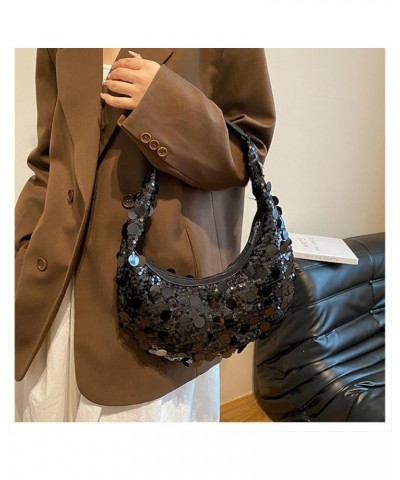 Women's Sequin Tote Bag Underarm Shoulder Bag for Women Dumpling Tote Bag for Women Evening Purses Handbag Blue $17.04 Totes