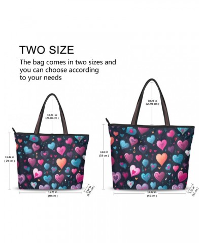 Women Tote Bags Valentine's Day Heart Pink Top Handle Satchel Handbags Shoulder Bag for Shopping L 20850992 $11.96 Totes