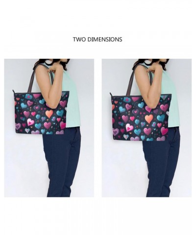 Women Tote Bags Valentine's Day Heart Pink Top Handle Satchel Handbags Shoulder Bag for Shopping L 20850992 $11.96 Totes