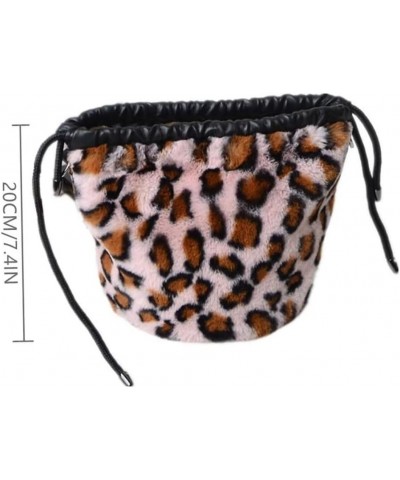 Women Faux Fur Crossbody Shoulder Bag Furry Plush Handbag Leopard Clutch Purse Fashion Gift 2a Pieces $28.00 Shoulder Bags