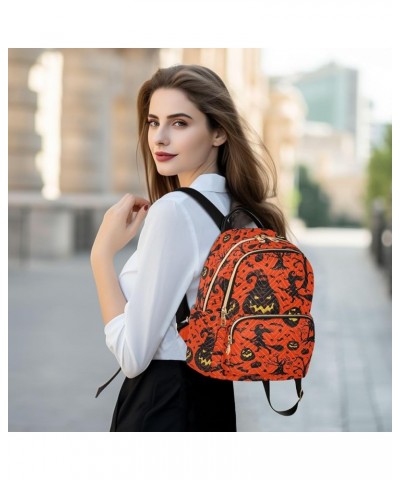 Halloween Pumpkin Backpack Purse for Women Small Mini Women's Fashion Backpack Back Pack HandBag Lady Gifts,M Medium $19.24 B...