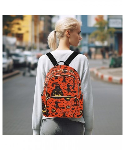 Halloween Pumpkin Backpack Purse for Women Small Mini Women's Fashion Backpack Back Pack HandBag Lady Gifts,M Medium $19.24 B...