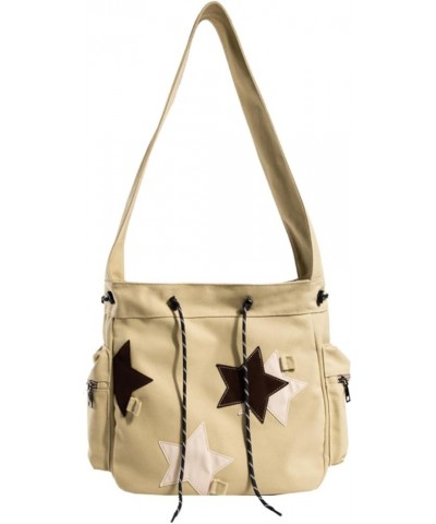 Canvas Shoulder Bag for Women Large Hobo Crossbody Bag Casual Handbags Shopping Work Travel Bag Khaki $25.18 Hobo Bags