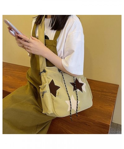 Canvas Shoulder Bag for Women Large Hobo Crossbody Bag Casual Handbags Shopping Work Travel Bag Khaki $25.18 Hobo Bags