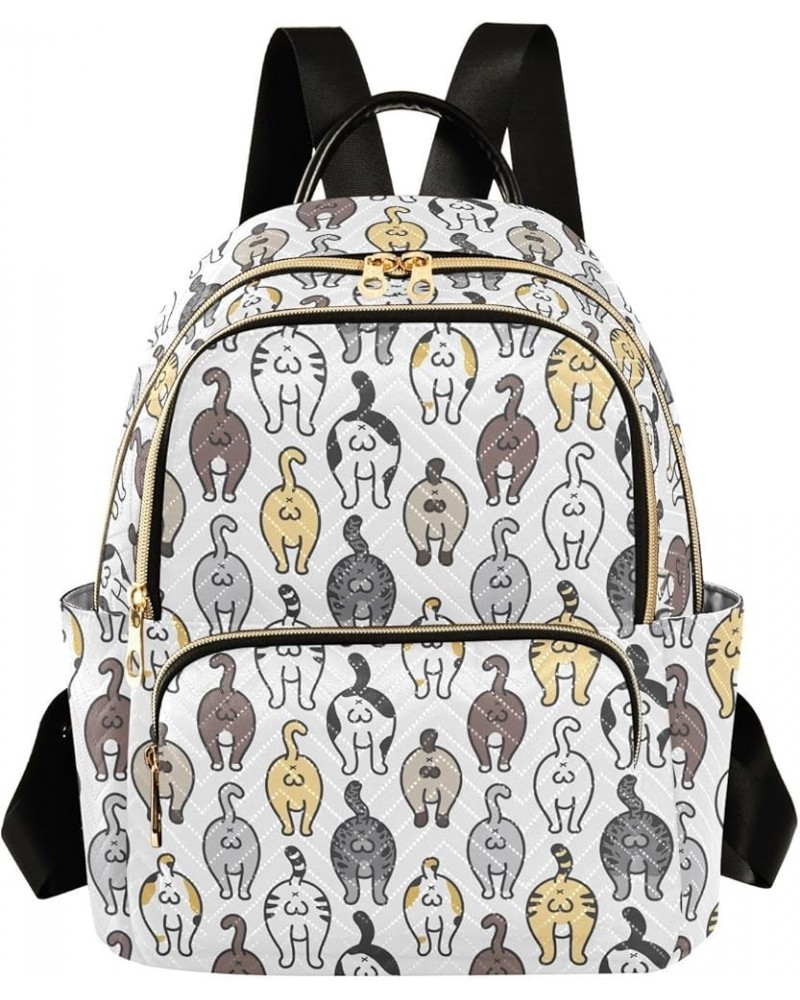 Cats Butt Backpack Purse for Women Fashion Ladies Shoulder Bags Travel Bag Back Pack Weekend Bag,S Small $13.02 Backpacks