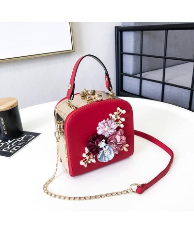 Small Flower Handbag-Evening Messenger Bag-Adjustable Shoulder Strap-Women's and Shoulder Bag Heise $40.84 Totes