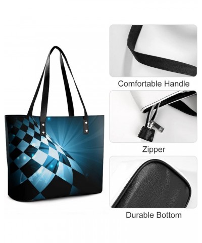 Womens Handbag Racing Square Leather Tote Bag Top Handle Satchel Bags For Lady $18.89 Totes