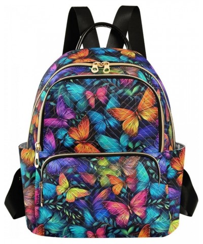 Butterfly Colorful Backpack for Women Fashion Shoulder Bags Small Casual Daypack Travel Bag S 202a3054 S(10.23"x5.11"x12.59")...