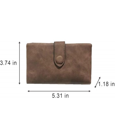 1 Pcs Small Women's PU Leather Wallet, Trifold Card Holder, Zipper Coin Pocket With ID Windows Credit Card Holder Women's Wri...