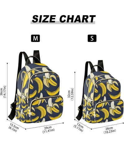 Yellow Fruit Tropical Banana Backpack for Women Shoulder Bag Lightweight Mini Backpack Casual Daypack Back Pack Small(11.41''...