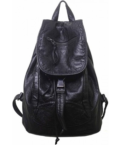 Women Hobo Drawstring Backpack Travel Daypack Satchel Soft Faux Leather Purse Shoulder Bags Brown Black $30.76 Backpacks