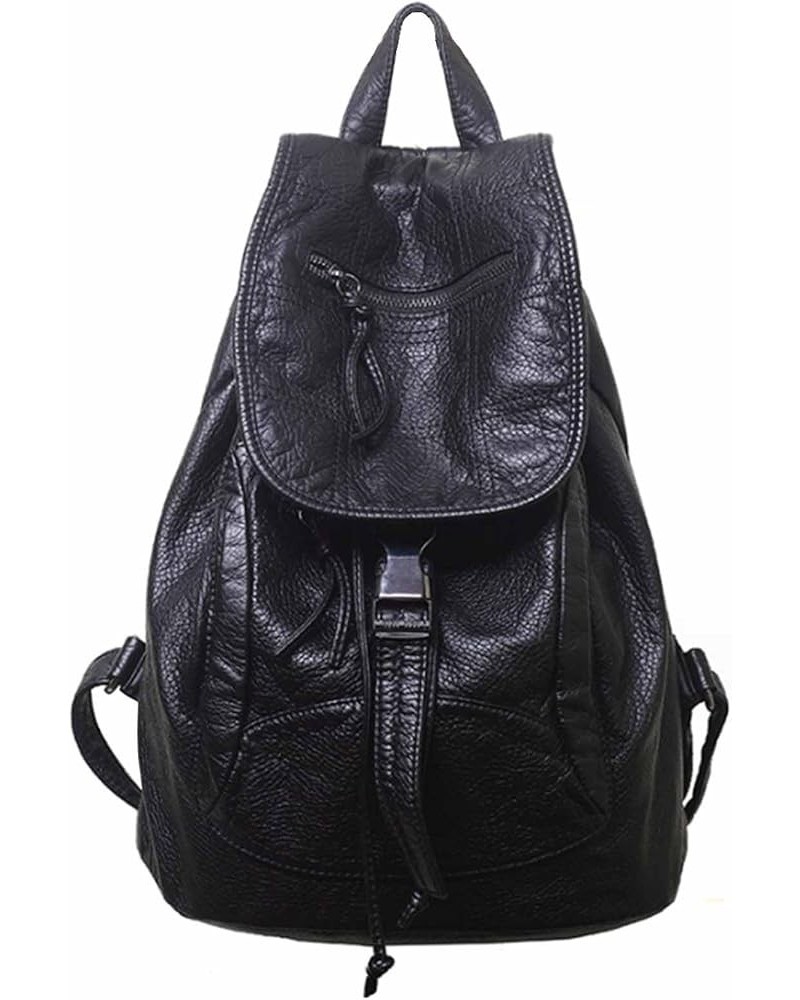 Women Hobo Drawstring Backpack Travel Daypack Satchel Soft Faux Leather Purse Shoulder Bags Brown Black $30.76 Backpacks