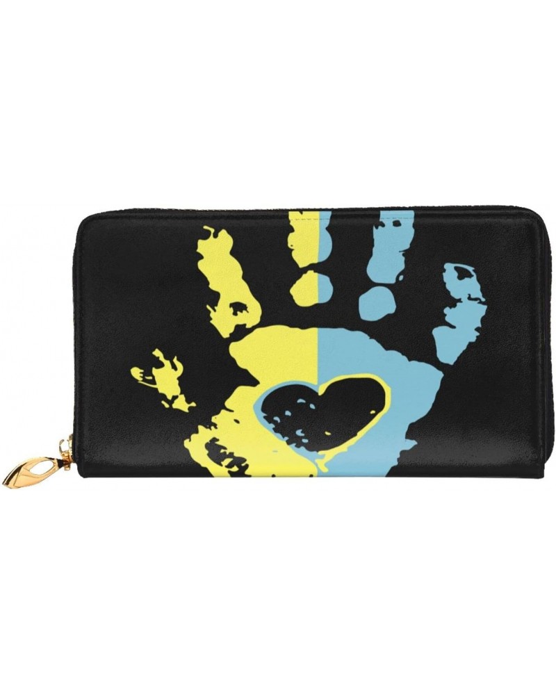 Long Handbag Purse Wristlet Bag Card Holder Wallet-Down Syndrome Awareness Hand Leather Wallet For Women Men $20.29 Wristlets