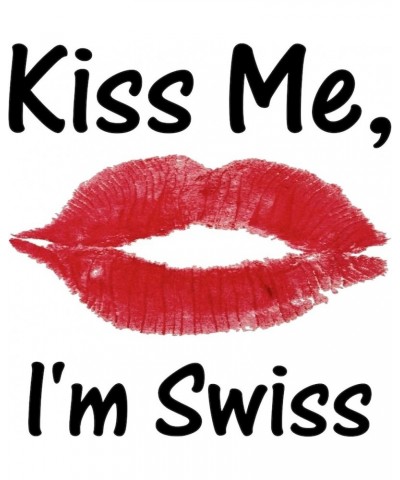 Swiss American Tote Bag Natural Canvas Tote Bag, Reusable Shopping Bag Kiss Me, I'm Swiss Tote Bag Medium $10.28 Others