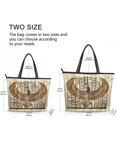 QMXO Ancient Egyptian Parchment Texture Handbags and Purse for Women Tote Bag Large Capacity Top Handle Shopper Shoulder Bag ...