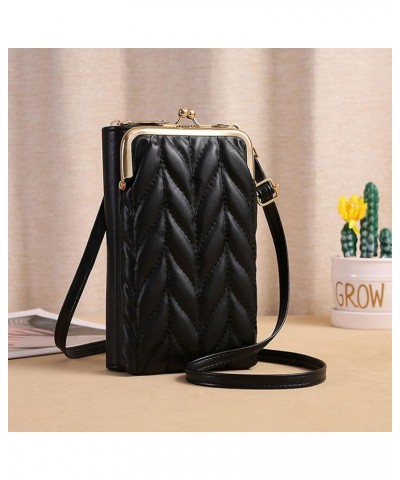 Womens Bag Cellphone Bag Shoulder Crossbody Bag Wallet Handbag Card Suitable for Exercise Hiking and Travel Working Black $9....