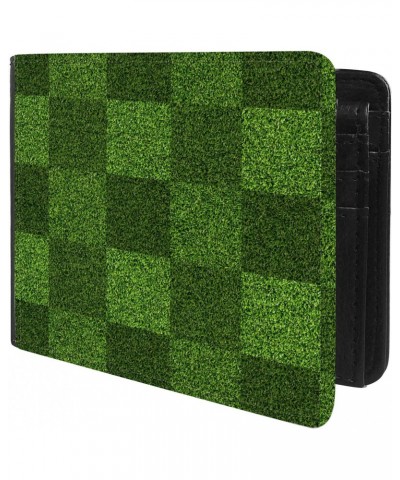 Unique Desige Pattern - Football Artificial Grass Field Texture, Slim Front Pocket Wallet Billfold RFID Blocking $9.79 Wallets